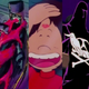 Scenes from anime series Galaxy Express 999.